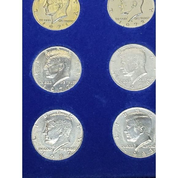 John F. Kennedy Uncirculated Half Dollars 1964 - 1984 Set in velvet case - Picture 10 of 16